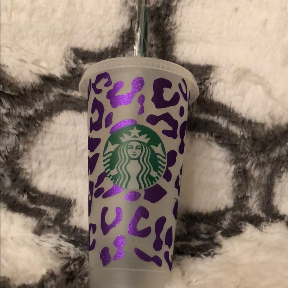 Starbucks Beautiful cheetah print custom cup - Picture 12 of 16
